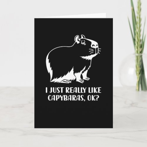 Capybara Lover Rodent Carpincho Animal Water Hog Card