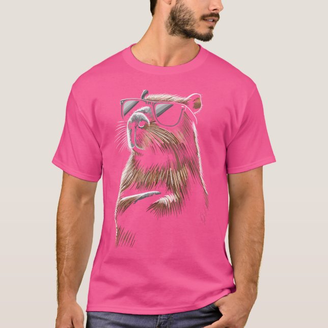 Capybara Lover With Sunglasses T-Shirt (Front)