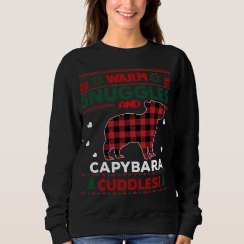 Capybara Lovers Cute Pajama Horse Ugly Christmas S Sweatshirt