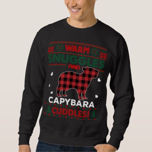 Capybara Lovers Cute Pajama Horse Ugly Christmas S Sweatshirt