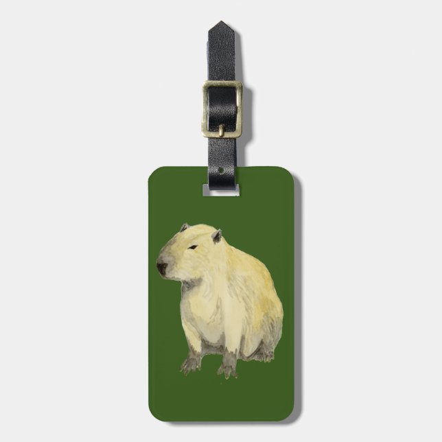 Capybara Luggage Tag (Front Vertical)