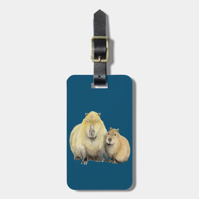 Capybara Luggage Tag (Front Vertical)