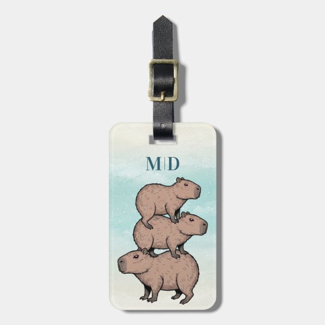 Capybara Luggage Tags (Front Vertical)