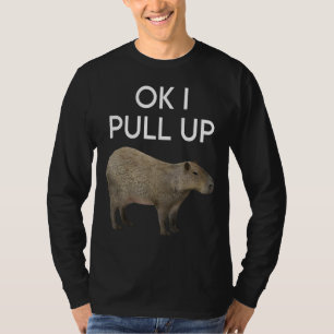 Capybara Meme Pull Up Cute Animal Rodents Mammal T-Shirt