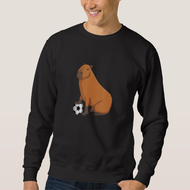 Capybara Meme Soccer player with Football Sweatshirt (Front)