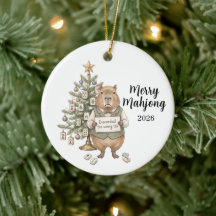 Capybara Merry Mahjong Christmas Funny Holiday