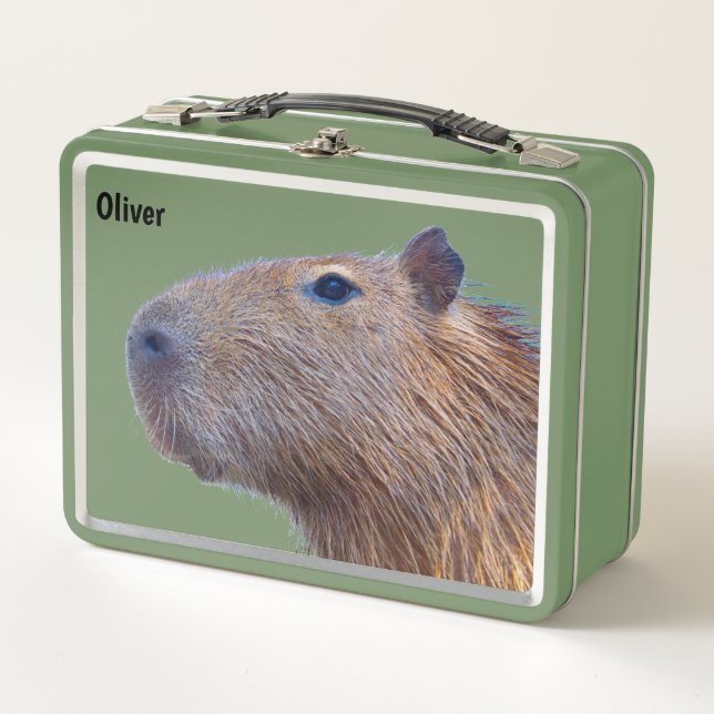 Capybara Metal Lunch Box (Front)