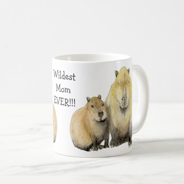 Capybara Mom Coffee Mug (Front Right)