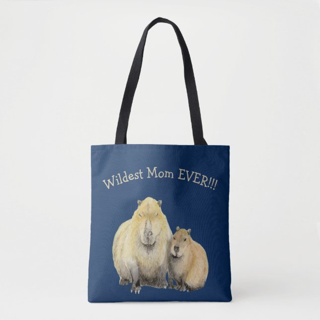 Capybara Mom Tote Bag (Front)