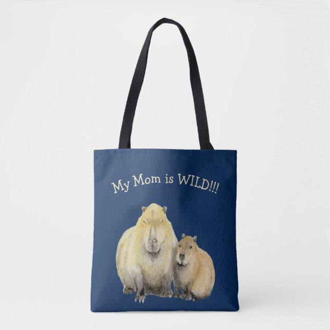 Capybara Mom Tote Bag (Front)
