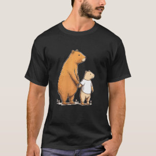 Capybara Mother and Kid Happy Family_1 T-Shirt