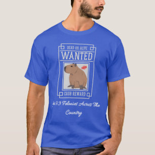 Capybara Mugshot Wanted For 93 Felonies Acrosshe g T-Shirt