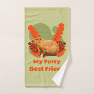 Capybara My Furry Best Friend Hand Towel