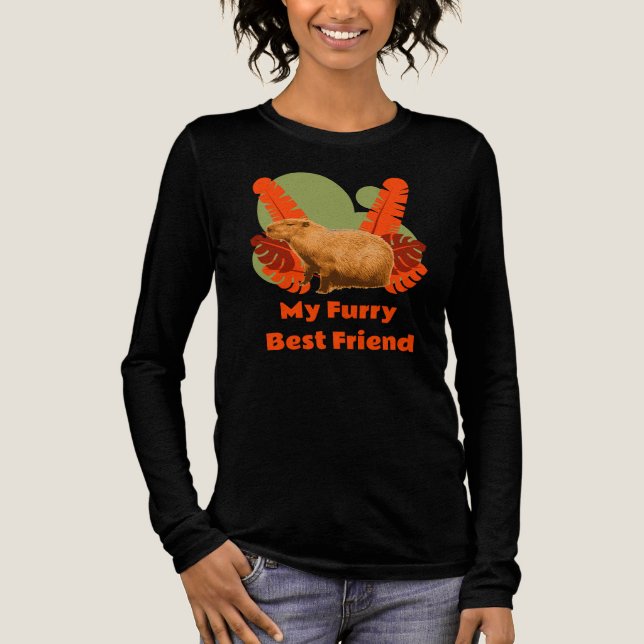 Capybara My Furry Best Friend Tri-Blend Shirt (Front)