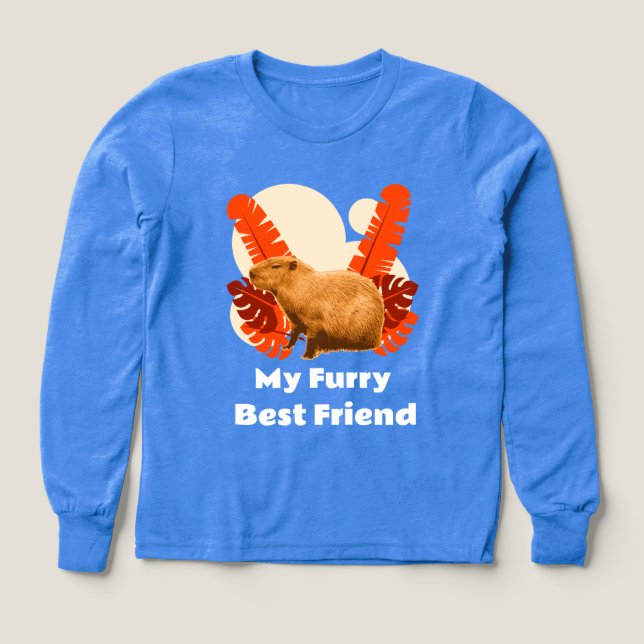 Capybara My Furry Best Friend Tri-Blend Shirts (Design Front)