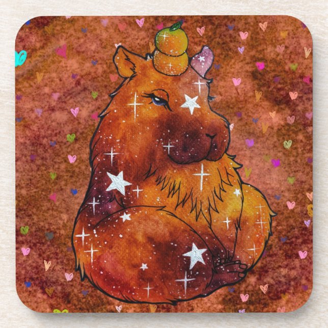 Capybara named Dream Beverage Coaster (Front)