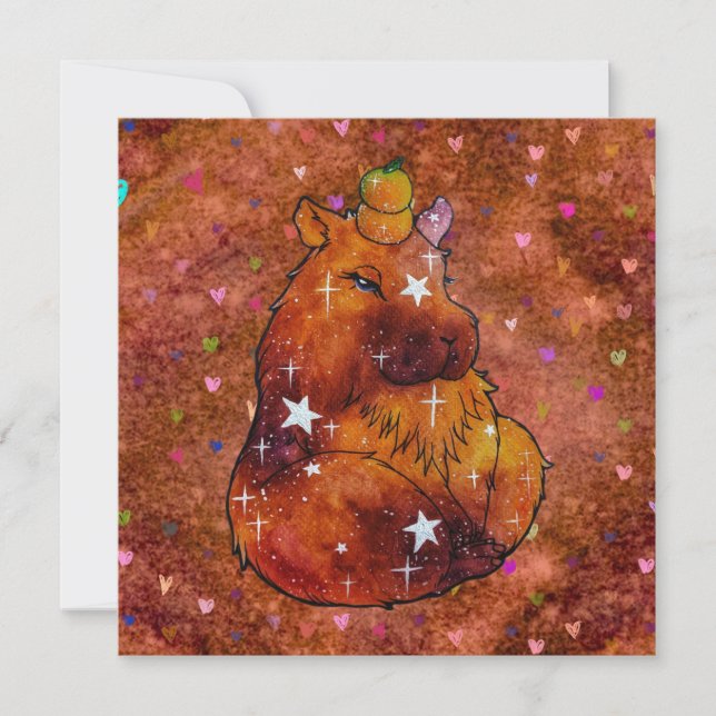 Capybara named Dream Invitation (Front)