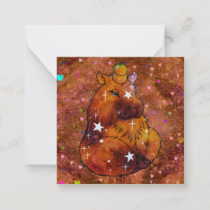 Capybara named Dream Note Card
