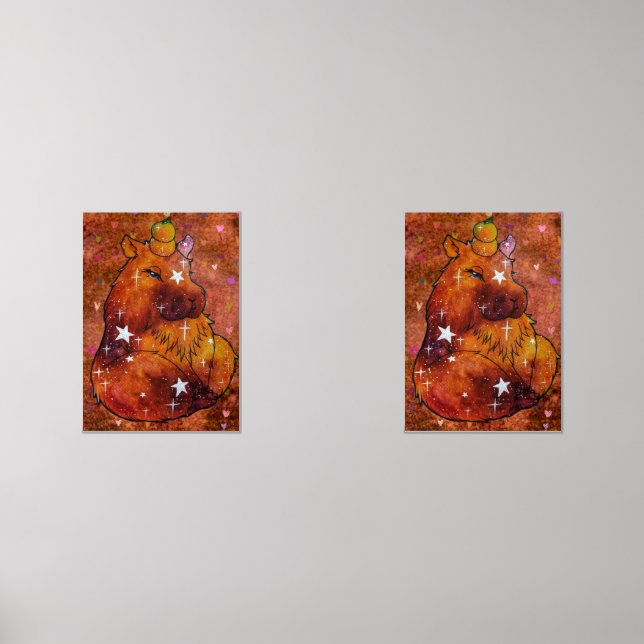 Capybara named Dream Wall Art Sets (Front)