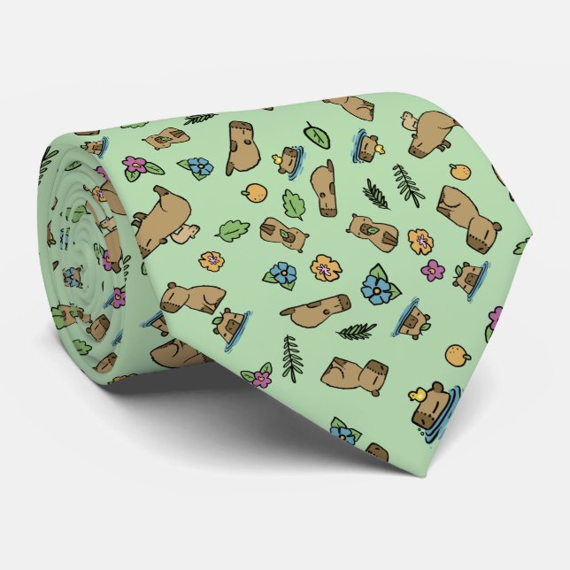 Capybara Neck Tie (Rolled)