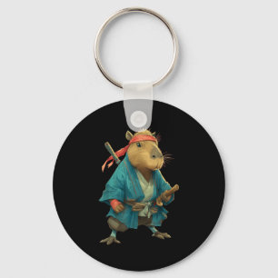 Capybara Ninja Samurai Japan Funny Japanese Graphi Keychain
