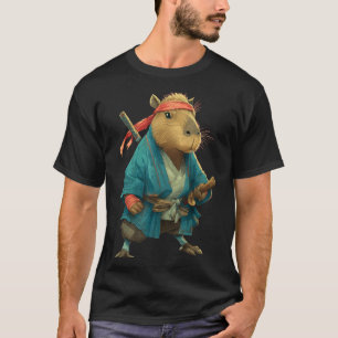 Capybara Ninja Samurai Japan Funny Japanese Graphi T-Shirt