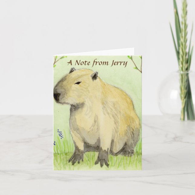 Capybara Note Card (Front)