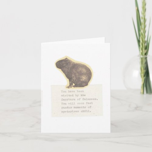 Capybara Of Calmness Card