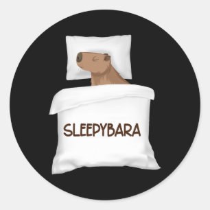 Capybara Official Sleep Pajamas Nightgown Sleepyba Classic Round Sticker