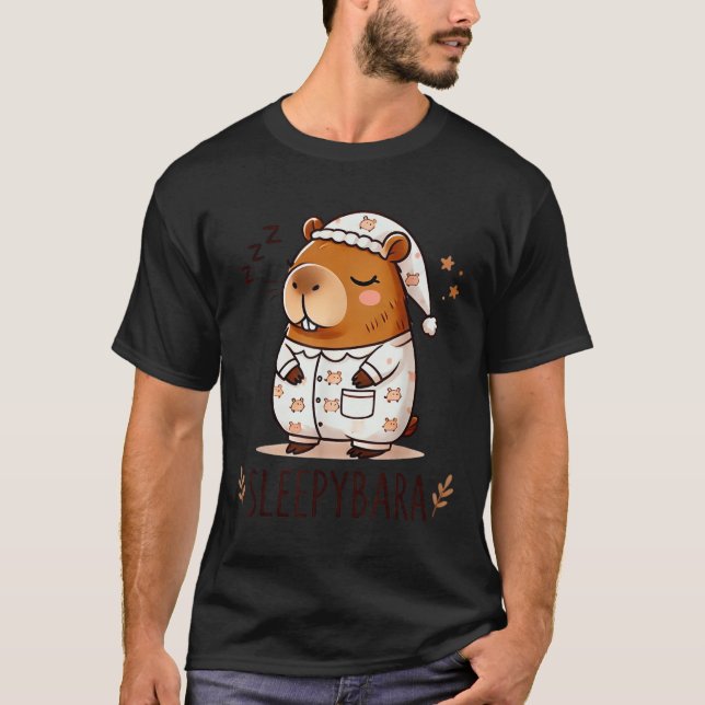 Capybara Official Sleep Pajamas Nightgown Sleepyba T-Shirt (Front)