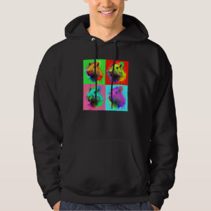 Capybara Painted Art Portrait Cute Capybara Lover  Hoodie