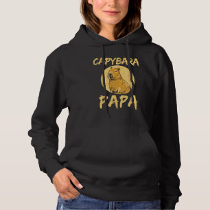 Capybara Papa Lover Capybaras Animal Rodent Dad Fa Hoodie