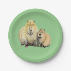 Capybara Paper Plates