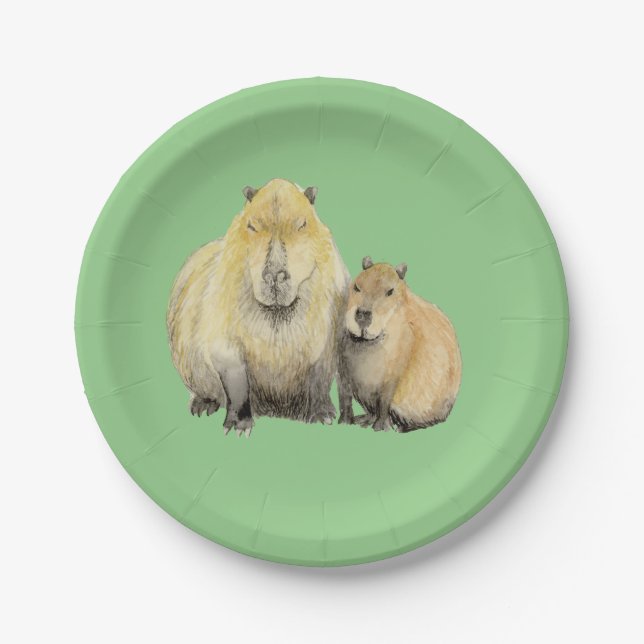 Capybara Paper Plates (Front)