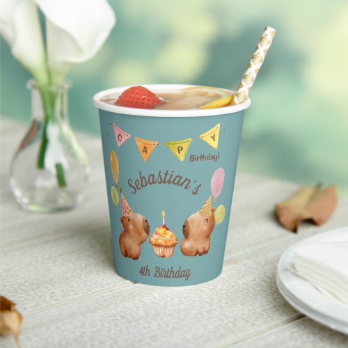 Capybara Party Fun Paper Cups