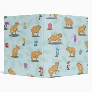 Capybara Pattern 3 Ring Binder