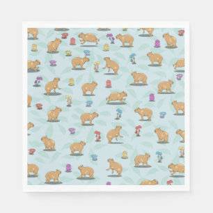 Capybara Pattern Napkins
