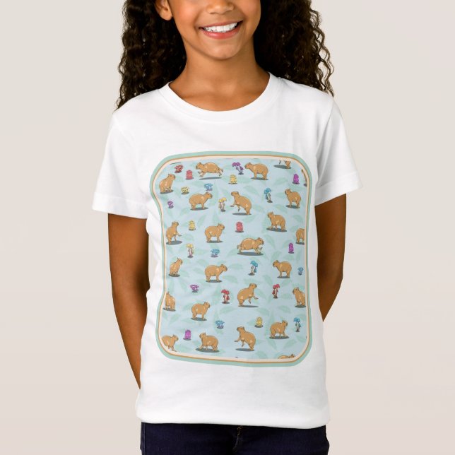 Capybara Pattern T-Shirt (Front)