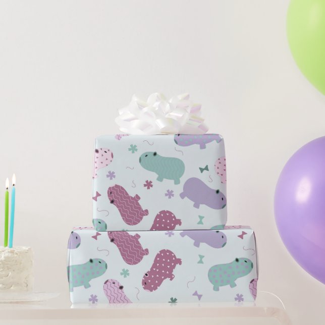capybara pattern wrapping paper (Party Gifts)