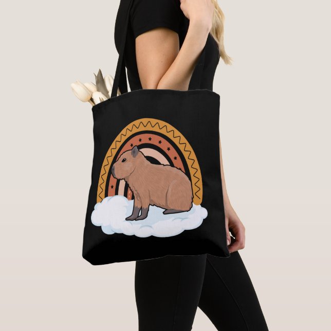 Capybara Pet Animal Tote Bag (Close Up)