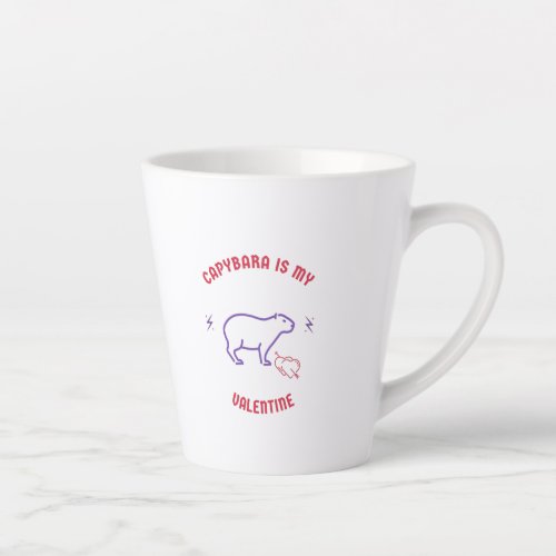 Capybara pet cute couple husband wife boyfriend f latte mug