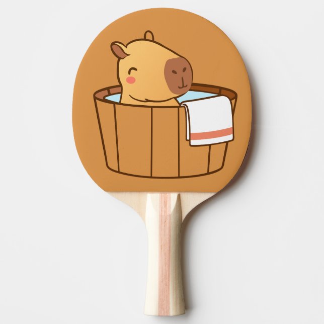 Capybara Ping Pong Paddle | Funny Animal Themed  (Front)