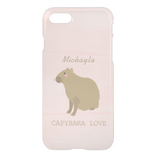 Capybara Pink Watercolor Kawaii Girly Case-Mate iPhone SE/8/7 Case