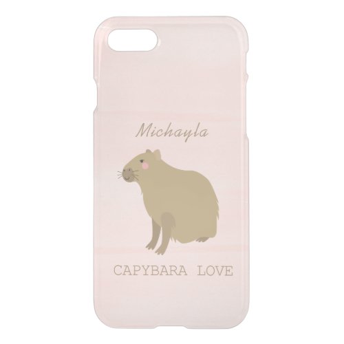 Capybara Pink Watercolor Kawaii Girly    Case_Mate iPhone SE87 Case