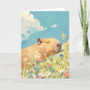 Capybara Power Nap Card