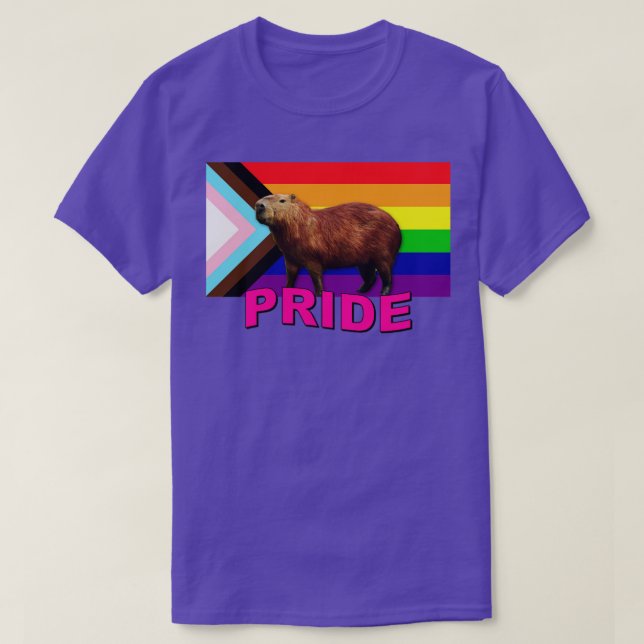 Capybara Pride Flag T-Shirt (Design Front)