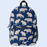 Capybara Printed Backpack<br><div class="desc">A fun capybara pattern for animal lovers.  Original art by Nic Squirrell.</div>