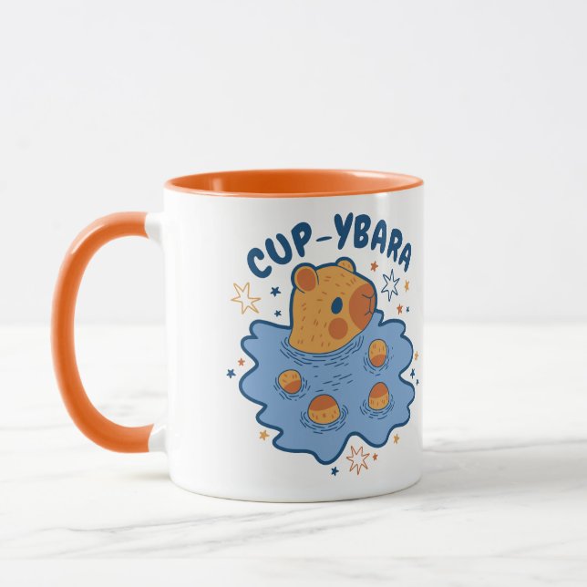CAPYBARA PUDDLE PUN CAP-YBARA MUG (Left)