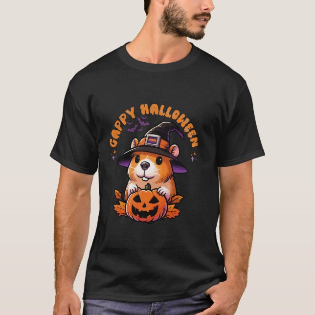 Capybara Pumpkin Funny Cappy Halloween Lover Women T-Shirt (Front)