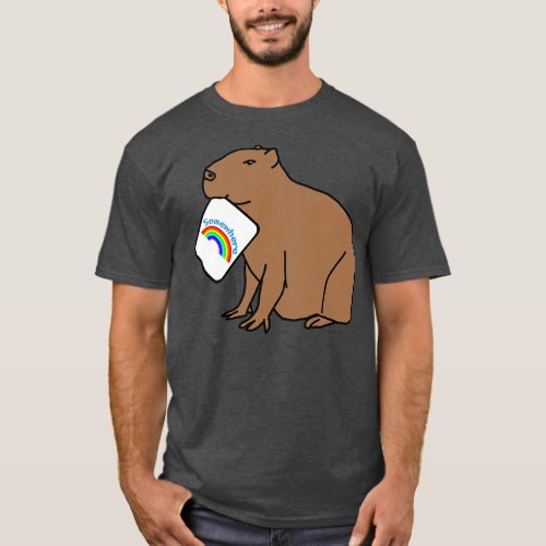 Capybara Puns with Somewhere Rainbow T_Shirt